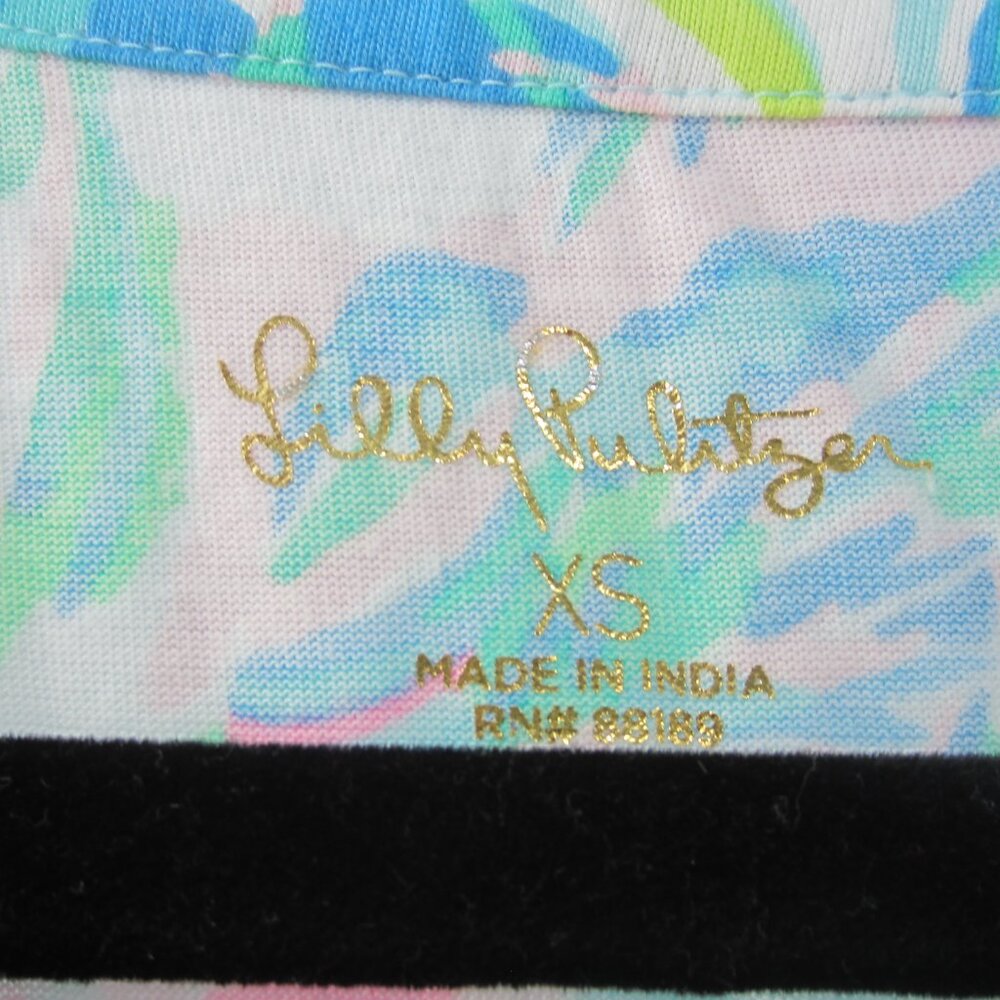 Lilly Pulitzer Lorina Swing Dress in Blue Ibiza Cabana Cocktail Size XS - Picture 4 of 6